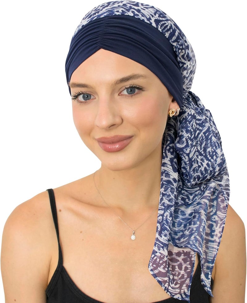 CAPLORD Head Scarf for Women Skull Cap Chemo Patients Headwear Cancer Hair Loss Scarf Headwrap Cover Hat Turban Covering Wrap - Image 1